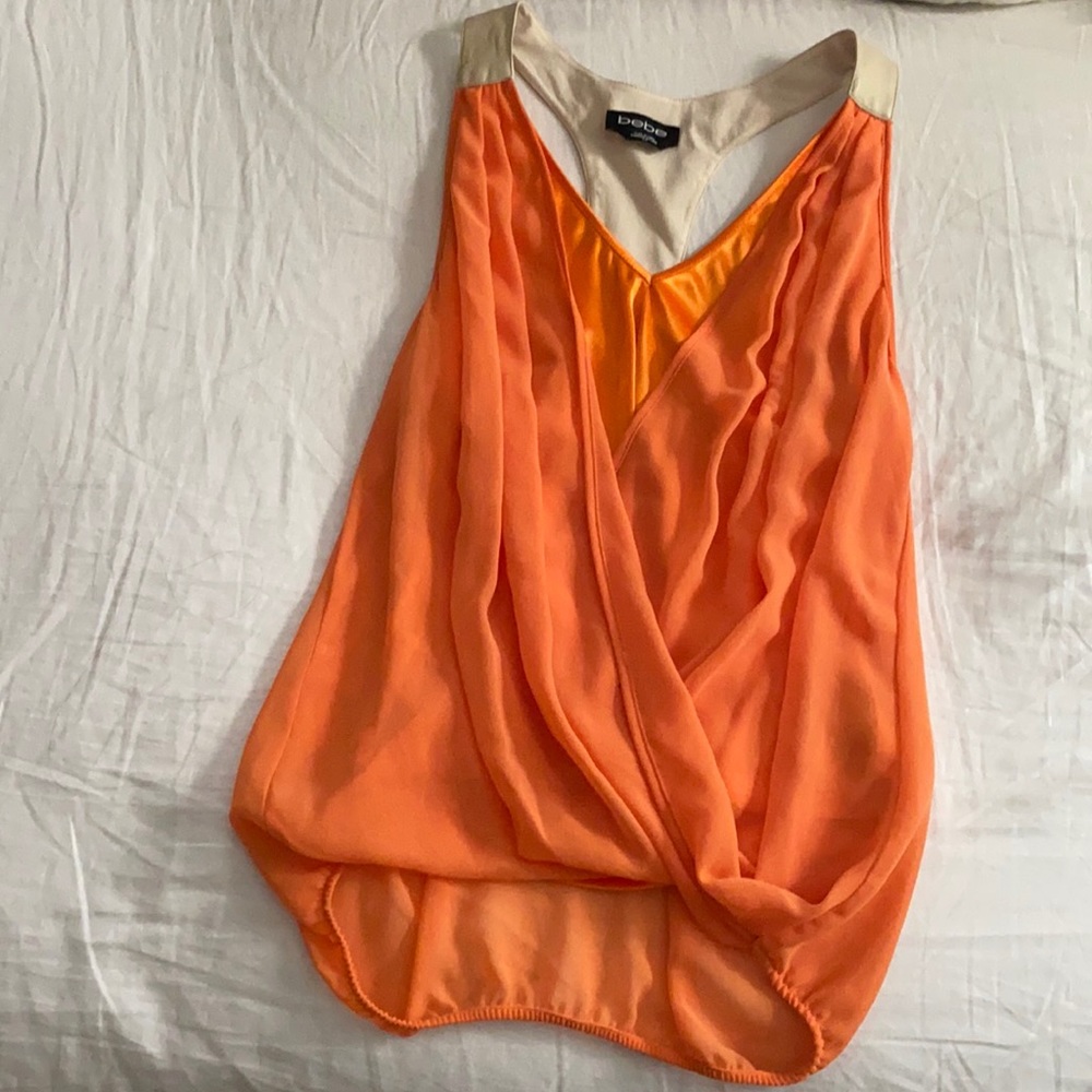 Bebe Orange Tank Top